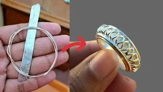 Silver ring making | New design silver ring is made | Handmade