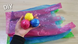 NO COST! Look What I Did with Plastic shopping bag! Amazing recycling idea - DIY Upcycle hacks