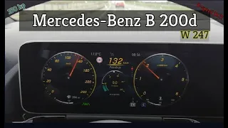 2020 Mercedes-Benz B 200d AMG line - consumption on 130 km/h