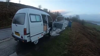 daihatsu hijet mini camper van,  view and test drive, road trip.