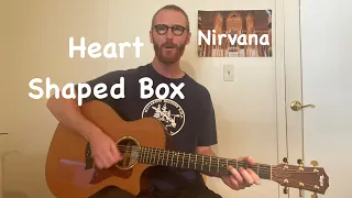 Nirvana - Heart Shaped Box Guitar Tutorial - Intro, Chords and Solo on Acoustic