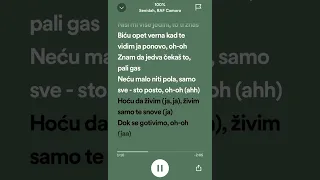 Senidah, RAF Camara - 100% (Lyrics)