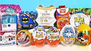 СЮРПРИЗ MIX! Harry Potter, БЭТМЕН DC Comics, BEN 10, Frozen Disney, Царевны Unboxing Kinder Surprise