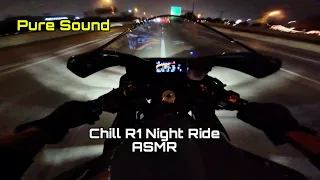 Yamaha R1 Chill Night Ride With R6 | Uncut Pure Sound