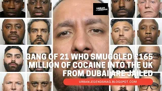 Gang of 21 who smuggled £165 million of cocaine into the UK from Dubai are jailed...