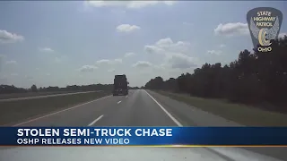 New dashcam video shows stolen semi-truck multi-county chase