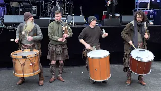 "Ya Bassa" by Scottish street band Clanadonia playing during Perth's Burns Take 2 event Feb 2022