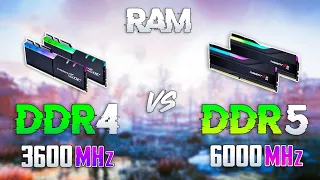 DDR4 3600MHz DDR5 6000MHz - Test in 10 Games