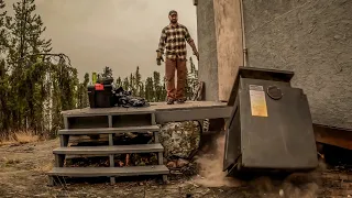 CHANGING STOVES IN A CABIN