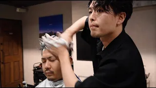 Haircut, shampoo, shaving, and massage at the 'NEW OLD' barber in Sangenjaya, Japan.