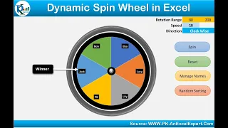 Dynamic Spin Wheel in Excel