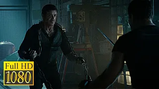 Sylvester Stallone vs Jean Claude Van Damme in the movie The Expendables 2 (2012)