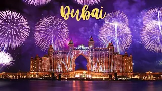 [4k]🇦🇪Dubai, UAE | Palm Jumeirah Fireworks | New Year 2024 at Atlantis hotel