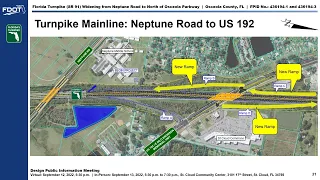 Widen Turnpike from Neptune Road to Osceola Parkway Public Meeting