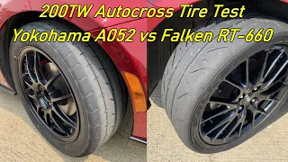 Autocross 200TW Tire Testing, Yokohama A052 vs Falken RT-660, 2019 Mazda Miata Club, SCCA C-Street