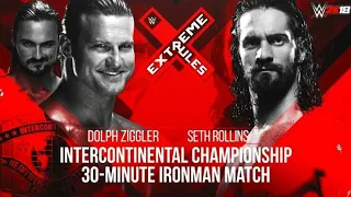 WWE Extreme Rules Seth Rollins vs Dolph Ziggler 30 Minuts IC Champioship Iron Man Match