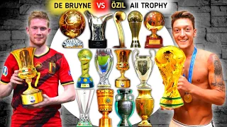 Kevin De Bruyne Vs Mesut Özil All Trophies. Özil Vs De Bruyne All UCL,PL,FA Cup,EFL Cup Compared