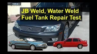 Car fuel tank repair with JB Weld Water Weld. How to fix your gas tank leak. - VOTD