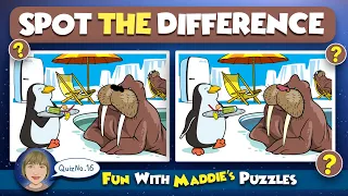Spot the Difference, Find The Difference, 10 Fun Puzzle Quiz, No.16 #spotthedifference #KidsPuzzles