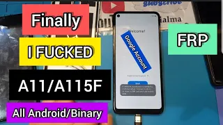How To Bypass Frp Samsung A11 (SM-A115F) U3 U4 Android 12 Google Account Unlock A11 U3 U4