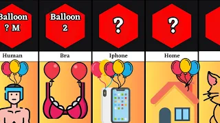 Comparison: How Many Balloons to Lift a *** ?