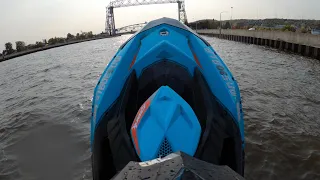 Seadoo Spark “Wheelie” through Duluth canal