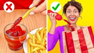 TRUCURI INTELIGENTE CU FAST FOOD || Trucuri alimentare interesante, de pe TikTok, marca 123 GO!