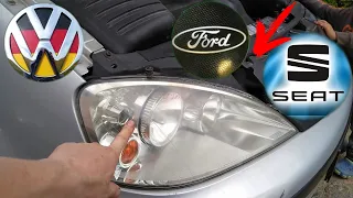 How to remove a headlight or replace bulbs