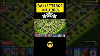 Easily 3 star 2020 challenge😀😎 | 10 years of clash #shorts #2020 #clashofclans #10yearsofclash