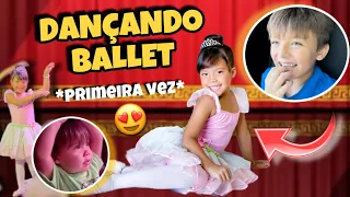 MINHA PRIMEIRA APRESENTAÇÃO DE BALLET | ME TRANSFORMEI NUMA BAILARINA *olha a reação deles*