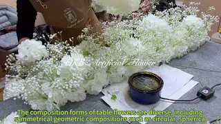 The process of making a flower table runner