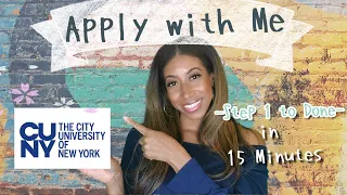 Apply to CUNY // Hints & Tips- CUNY College Application