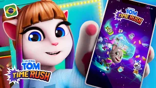 🌟🎮 A Angela Joga um NOVO JOGO! Talking Tom Time Rush (Vídeo de Jogabilidade)