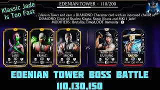 Edenian none fatal Tower | Bosses Battle 110,130,150 | MK Mobile