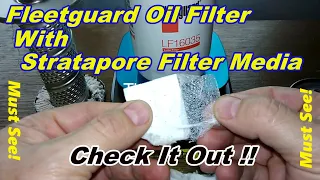 Fleetguard Diesel Oil Filter Cut Open FL16035