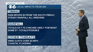 Forecast: Ian's impact on Virginia