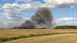 Dwa duże pożary na terenie Gminy Rogoźno! W akcji 21 zastępów Straży Pożarnej & samolot gaśniczy