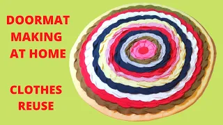 Doormat making at home/old clothes reuse ideas/diy doormat/Golsathi sewing #61