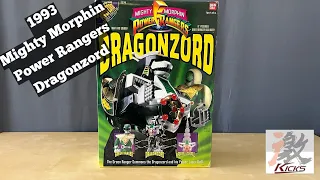 1993 vintage Bandai Mighty Morphin Power Rangers Deluxe Dragonzord  | UNBOXING | Transformation