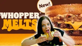 Trying NEW Burger King WHOPPER Melts!