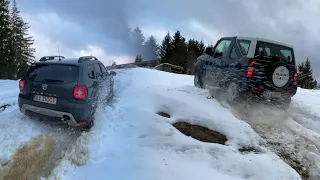 Duster 4x4 vs Suzuki Jimny in Deep Snow Offroad