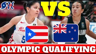 New Zealand vs Puerto Rico Basketball Live Play by Play | FIBA Women's Olympic Qualifying