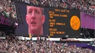 London 2012 Paralympic Games: men's 200m T42 medal ceremony