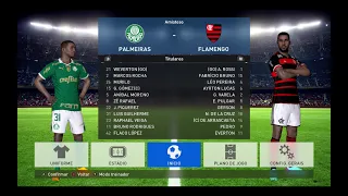 PES 17 PC PALMEIRAS VS FLAMENGO GAMEPLAY PES 17 PC ATUALIZADO 2024 BRASILEIRÃO