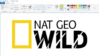 How to draw Nat Geo Wild logo in MS Paint | Easy step by step drawing