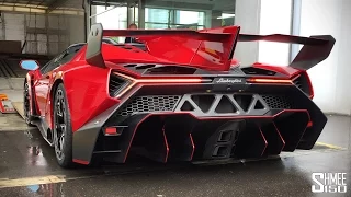 $4.5m Lamborghini Veneno Roadster - Startup and Loading to Truck