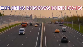 Driving through Moscow's iconic roads from Domodedovo airport/ Russia