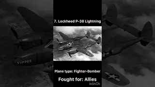 10 Deadliest Planes of WW2 #ww2 #shorts #planes