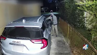 Security cam captures man who set fire to parked SUV in driveway of Northside home