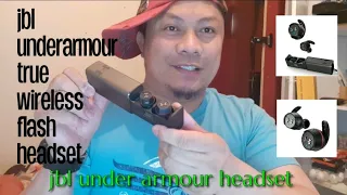 JBL UNDER ARMOUR TRUE WIRELESS FLASH HEADSET UNBOXING